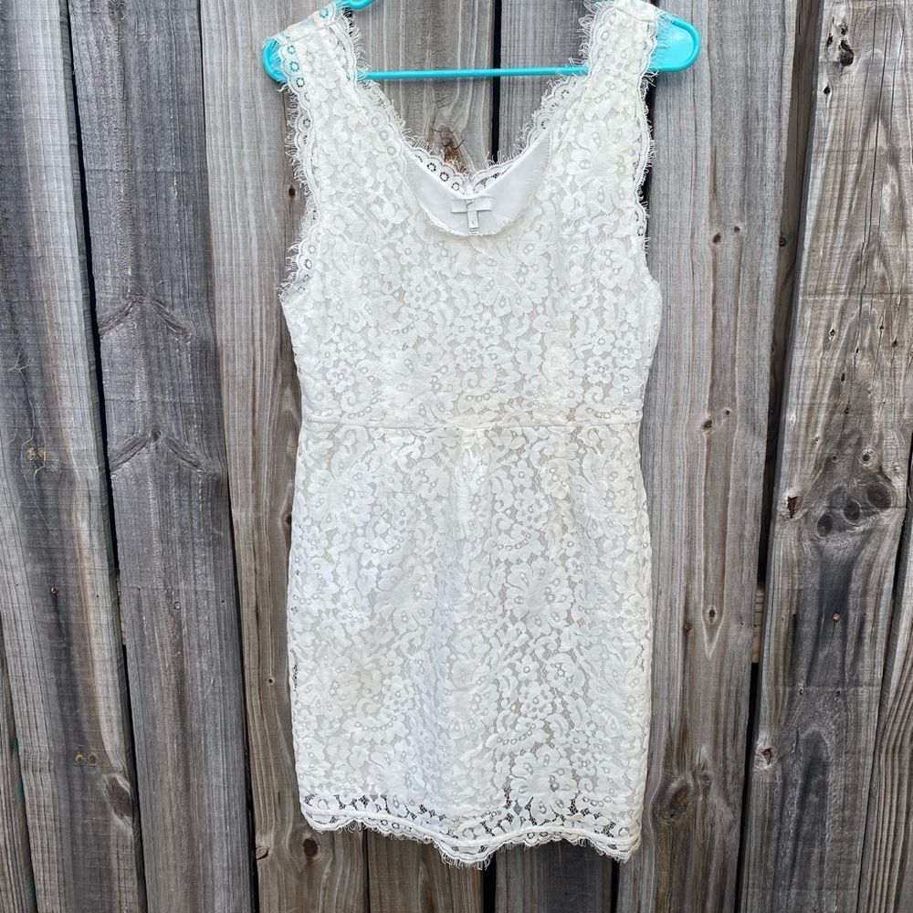 Joie White Eyelet Lace Dress - Picture 3 of 6